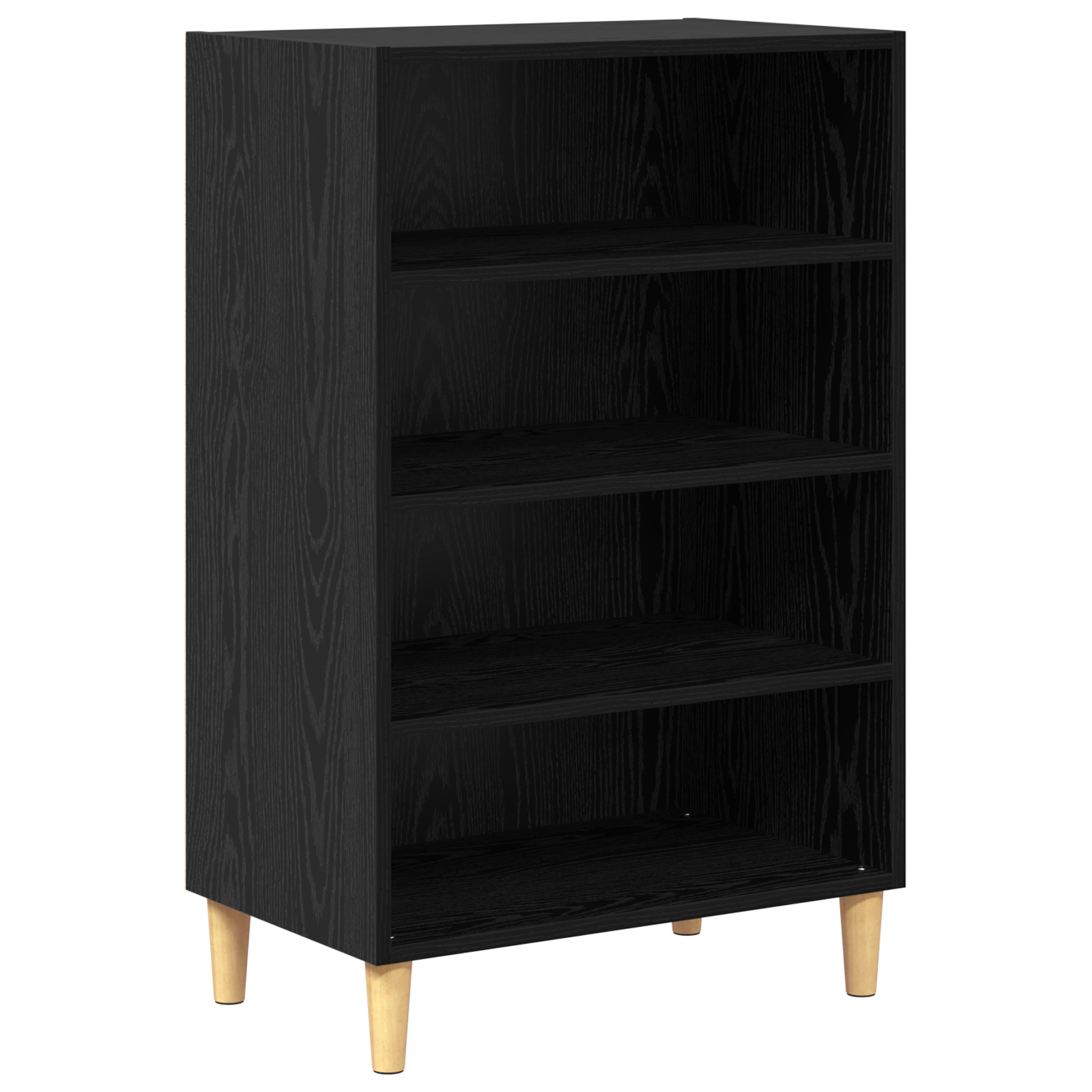 Conjunto 1 Gabinete De Armazenamento Moderno Vidaxl Preto Derivados De Madeira (57 X 35 X 89.5 Cm)