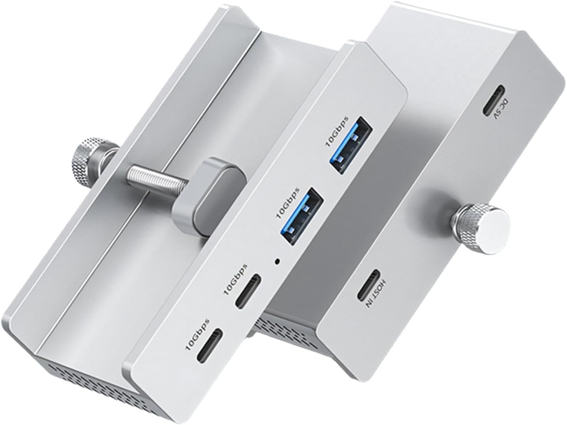 Hub Usb Compacto Com Clipe, Oferece Velocidade De Transferência 10