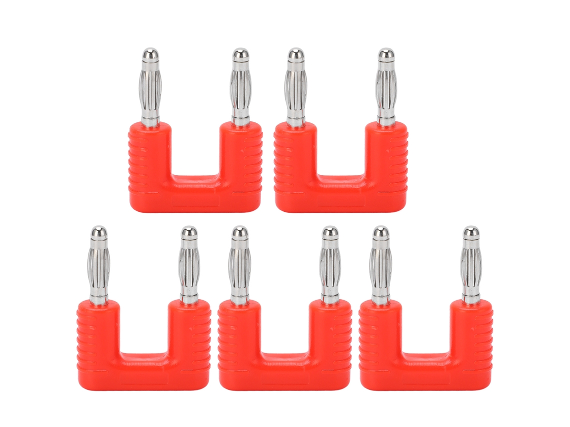 5pcs plugue duplo banana j.20004 19mm latão com níquel 4mm conector 2 vias para equipamentos eletrônicos