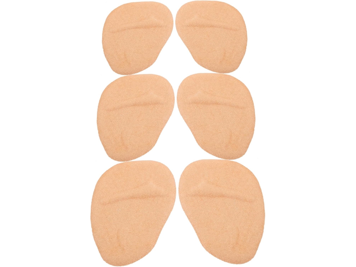 3 Pares De Palmilhas Grossas Antiderrapantes Para A Parte Frontal Do Pé, Flexíveis E Confortáveis Para Calcanhares