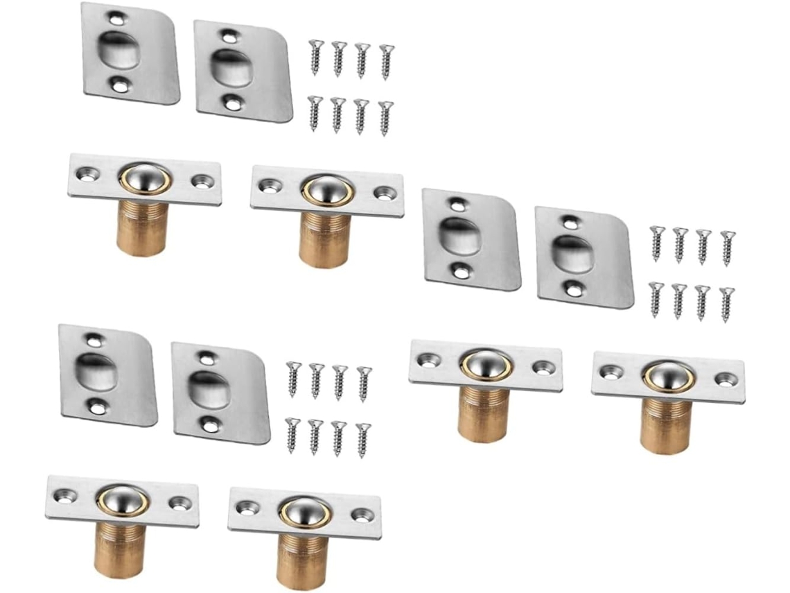 Nuobesty Conjunto De 6-fechos Bola Em Aço Inoxidável Portas Armário, Ajustáveis, Segurança E Proteção De