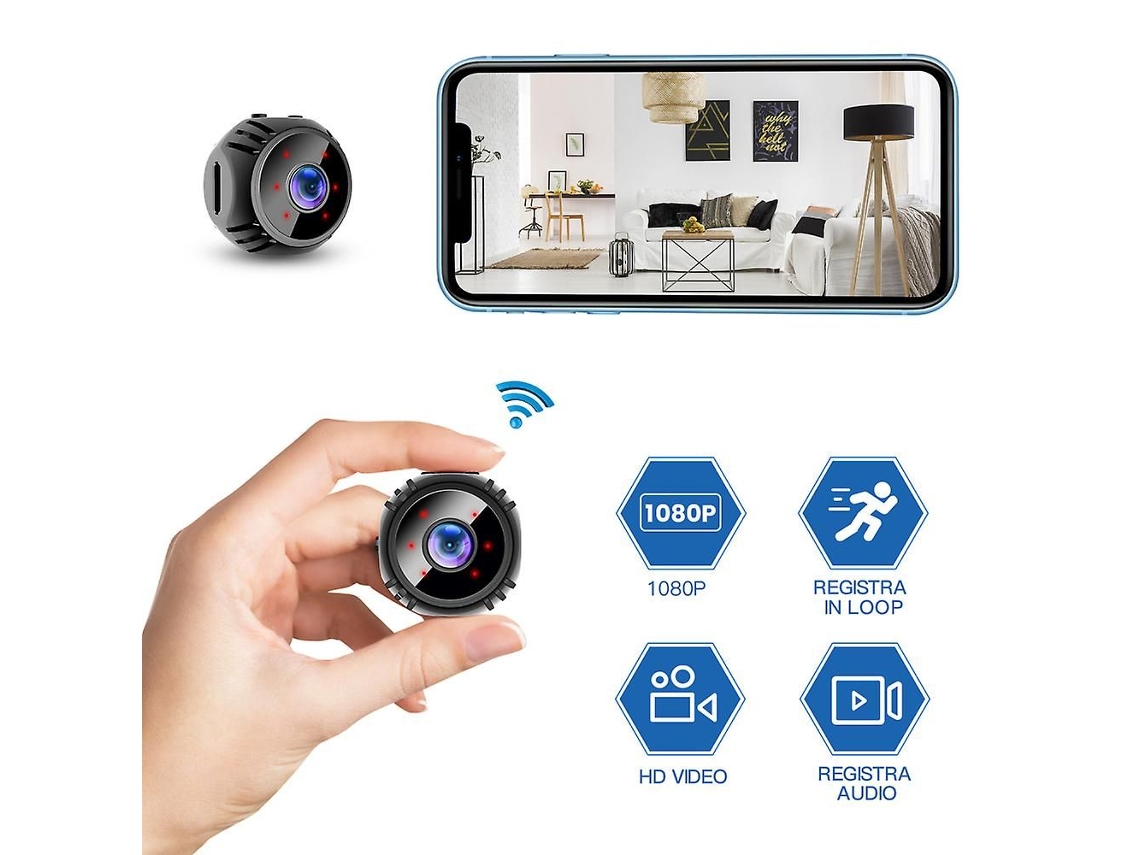 Câmera Hd 1080p com Sensor de Visão Noturna e Transmissão em Tempo Real de Imagens do Celular.