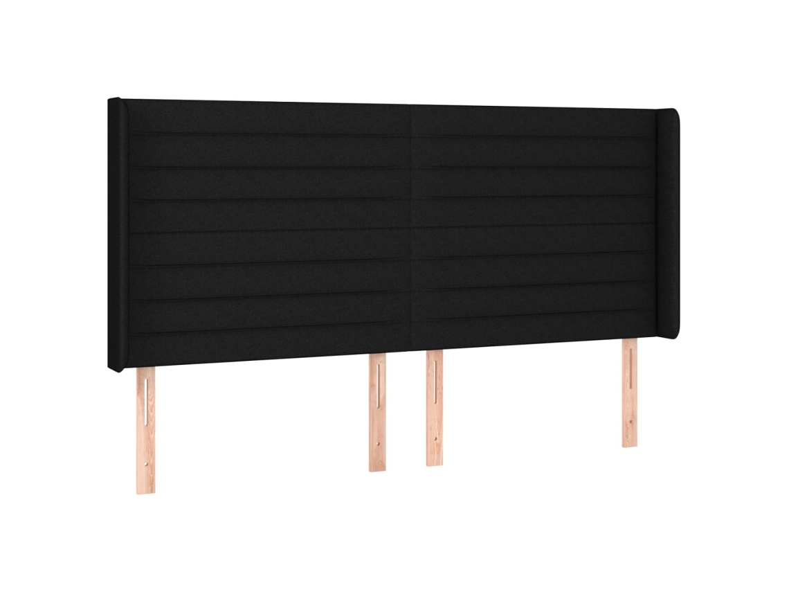 Headboard, Headboards Vidaxl Preto Tecido (163 X 16 X 118/128 Cm)