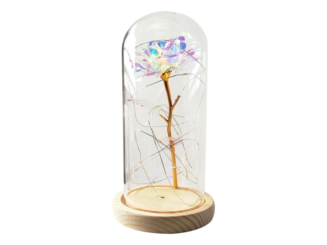 Placa de luz LED com contas douradas na cúpula de Deslowmoose
