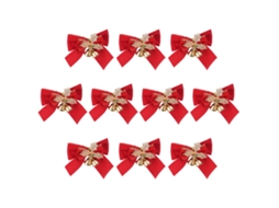 Laxiscreed Pack De 30 Laços De Natal Com Guias Cintilantes, Borboleta E Folhas Verdes Para Decoração Natalícia