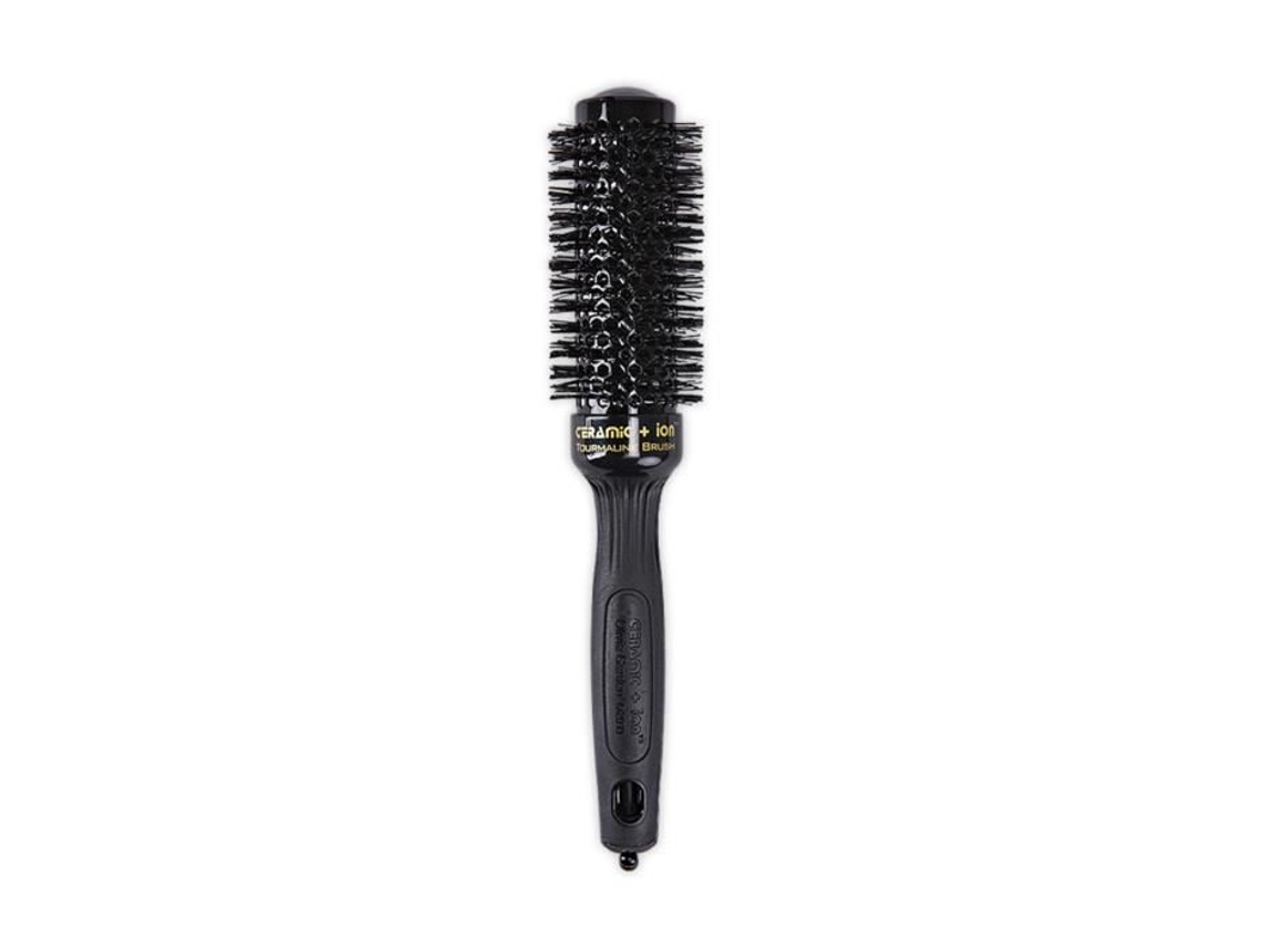 Escova Redonda Olivia Garden Blowout Shine Preta Ø35 Cerdas Ionizadas Brilvibera