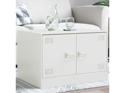 Vidaxl Mesa De Centro 67x50x44 Cm Aço Branco