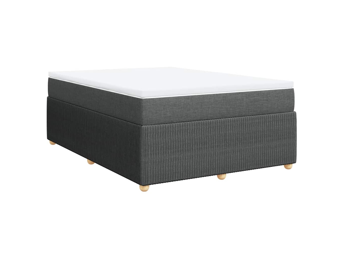 Cama com Molas/Colchão 160x200 Cm em Tecido Cinzento Escuro MAISON EXCLUSIVE