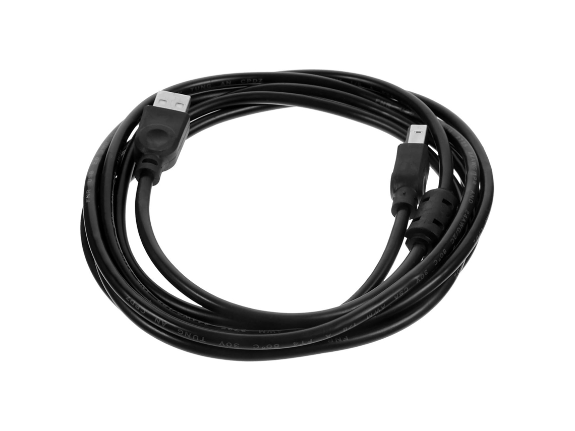 Cabo Usb 2.0 De 3 Metros, Em Pvc Preto, Para Impressora E Scanner.