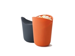 Cones De Silicone Para Pipoca De Micro, Ondas Em Duas Peças, Laranja, Cinza