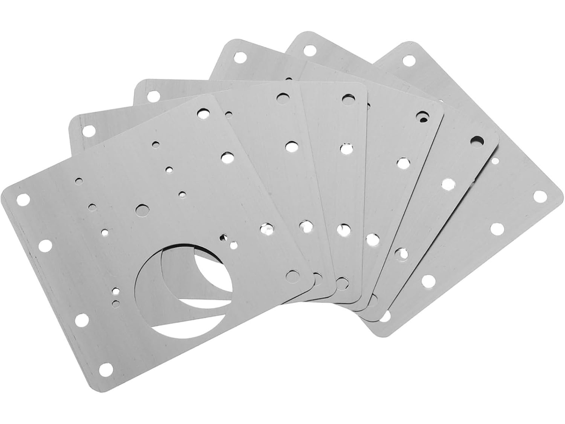 Kit De Reparo Armário Com Placa Fixação Em Aço Para Portas Cozinha.