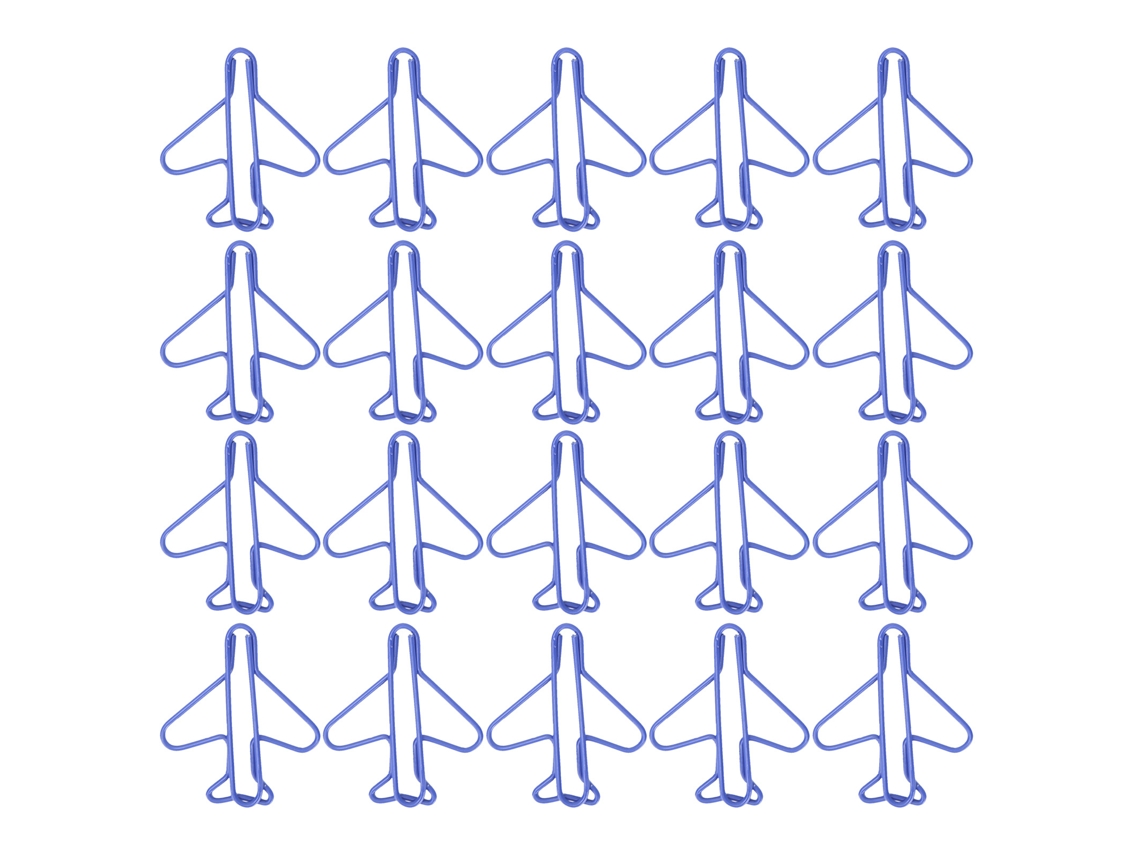 20 Piezas Clip De Papel De Metal Mini Avión Multifuncional Para Libros Y Archivos