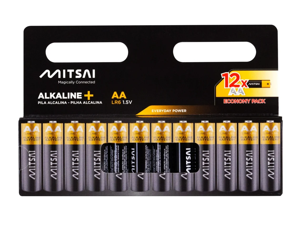 Pilhas Não Recarregáveis MITSAI LR6 (AA - 12 Unidades)