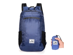 Mochila Dobrável De 15 Litros Para Camping, Viagens E Escola, Oferta Especial Azul Marinho