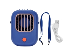Ventoinha De Pescoço Suspensa, Usb, 3 Velocidades, Azul, Viagem E Casa