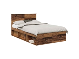 Estrutura da Cama com Cabeceira Madeira Antiga 120x190 cm MAISON EXCLUSIVE