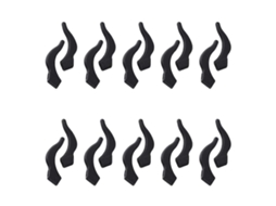10 Pares de Gafas Silicone Cubierta Antideslizante Gancho para La Oreja Pierna Sol GOKOCO (negro)