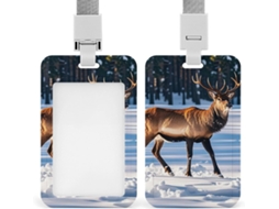 Porta Crachá Com Cordão Identificação Da Elk On The Snow