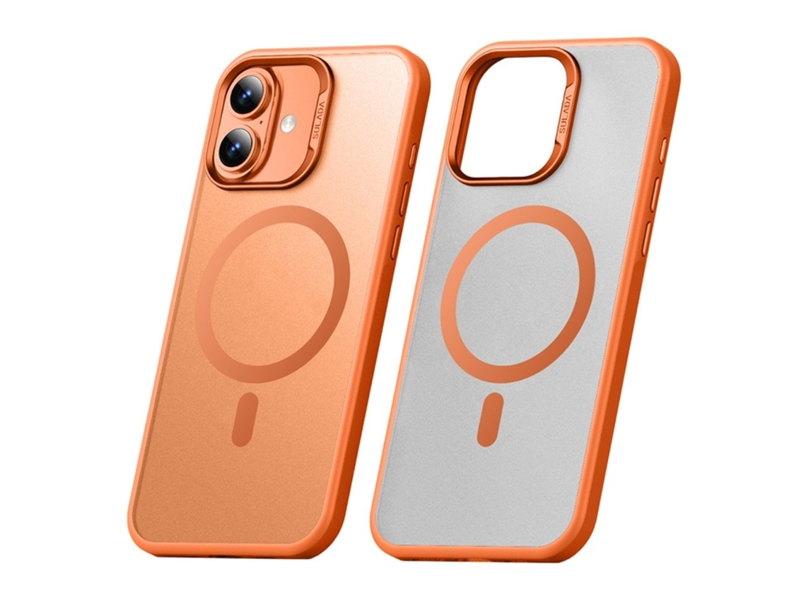 Capa Sulada Para Iphone 17 Magsafe Em Pctpu - Laranja