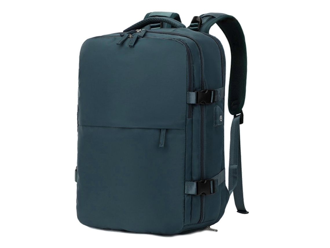 Mochila Expansível Impermeável Para Laptop De 15,6 Polegadas, Grande Capacidade, Ideal Para Caminhadas E Viagens. Mochila Unissex Azul.