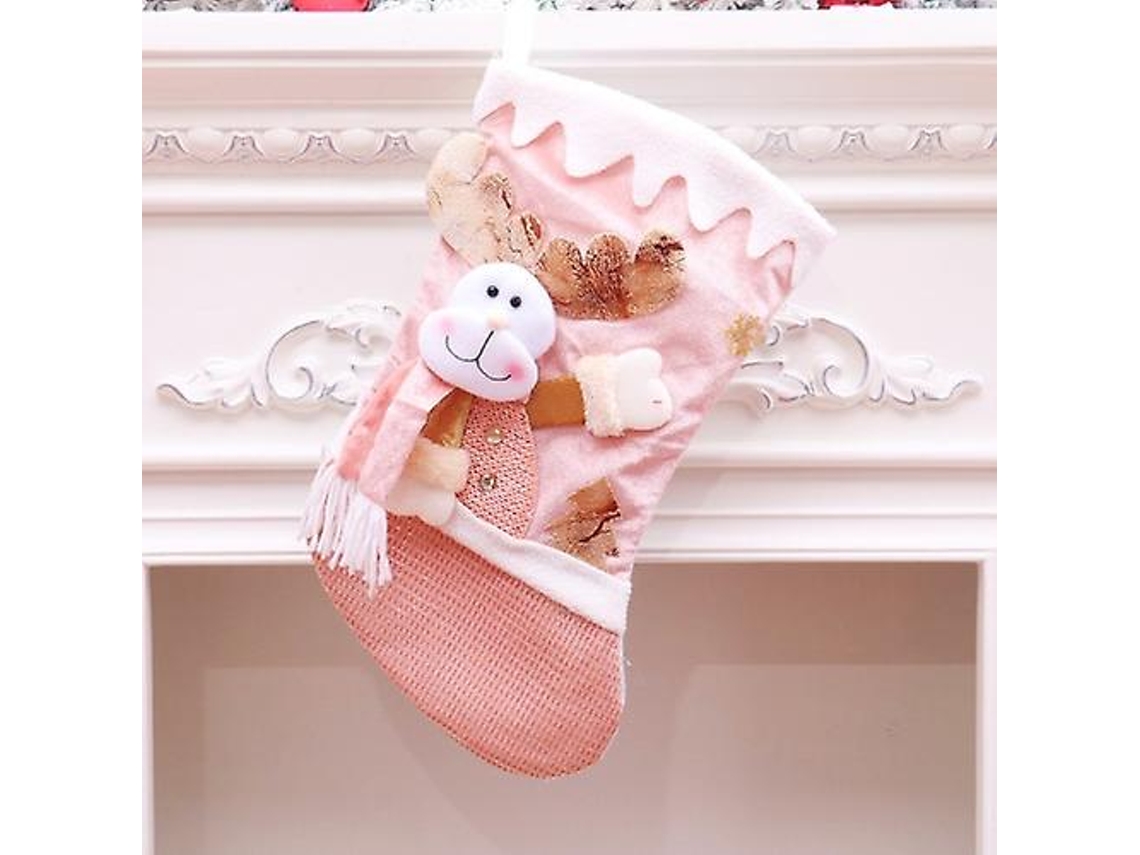Decorações De Natal Rosa, Formato De Saco De Doces Tridimensional, Pingente De Presente De Natal Olysi Shop