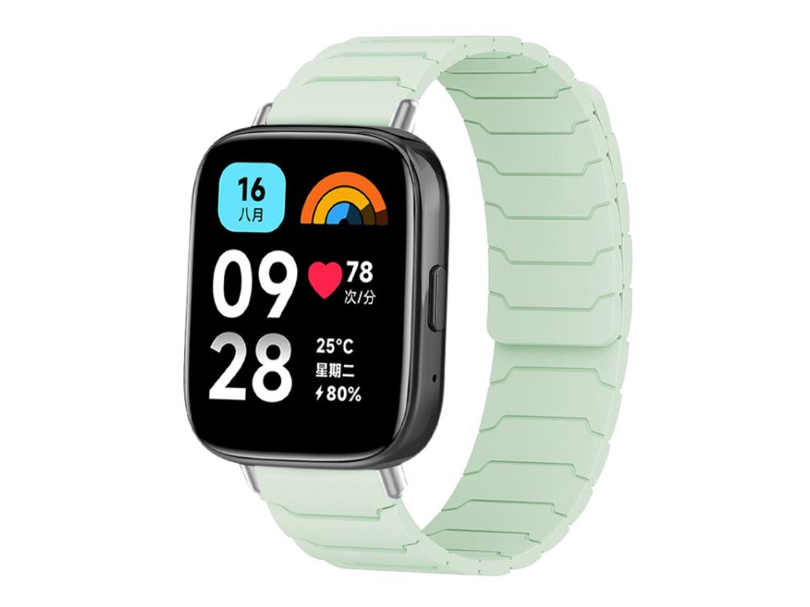 Bracelete para Redmi Watch 3 Ativo / Lite Silicone Magnético Verde Menta XIAOMOYU