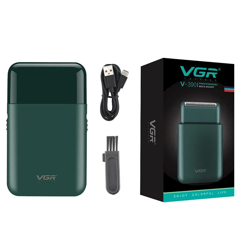 (caixa Verde) Barbeador Elétrico Profissional Masculino, Recarregável