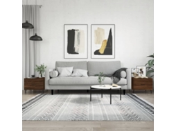 Vidaxl Mesa Centro 2 Pcs 50x50x40 Cm Madeira Proc. Carvalho Castanho