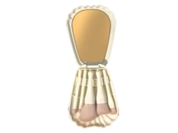 Set De Brochas De Maquillaje Portátil Mini Com Espelho Para Viagens