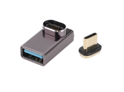 Aetheria adaptador Magnético Usb C para Usb3.1 10gbps Conector Macho para Fêmea Otg3.0 com Luz Indicadora para Laptop Celular
