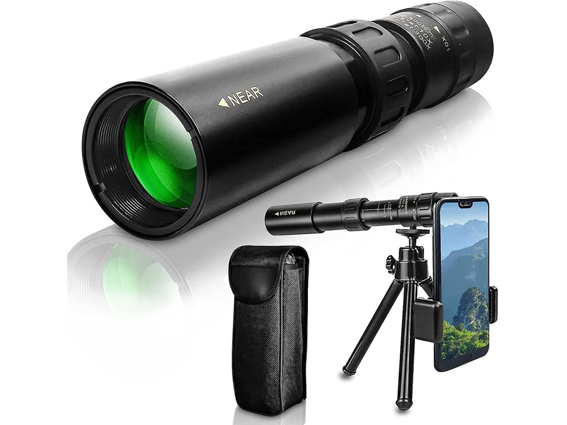 10 300x40mm Zoom Hd Monocular Bak4 Fmc Ip68 Tripé Smartphone Adultos Crianças Pássaros Turismo Preto Bestvite