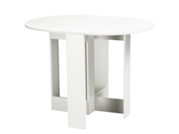 Mesa Dobrável de Jantar com 2 Abas Rebatíveis para Cozinha,2 4 Pessoas,104x76x73.7cm,branco BTFORUS