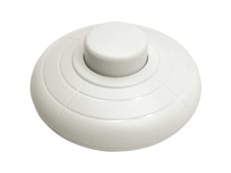 Interruptor De Pé Redondo Branco Para Luminária Chão E Mesa