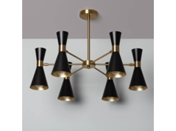 Candeeiro De Teto Metal Com 6 Focos Jigger Preto