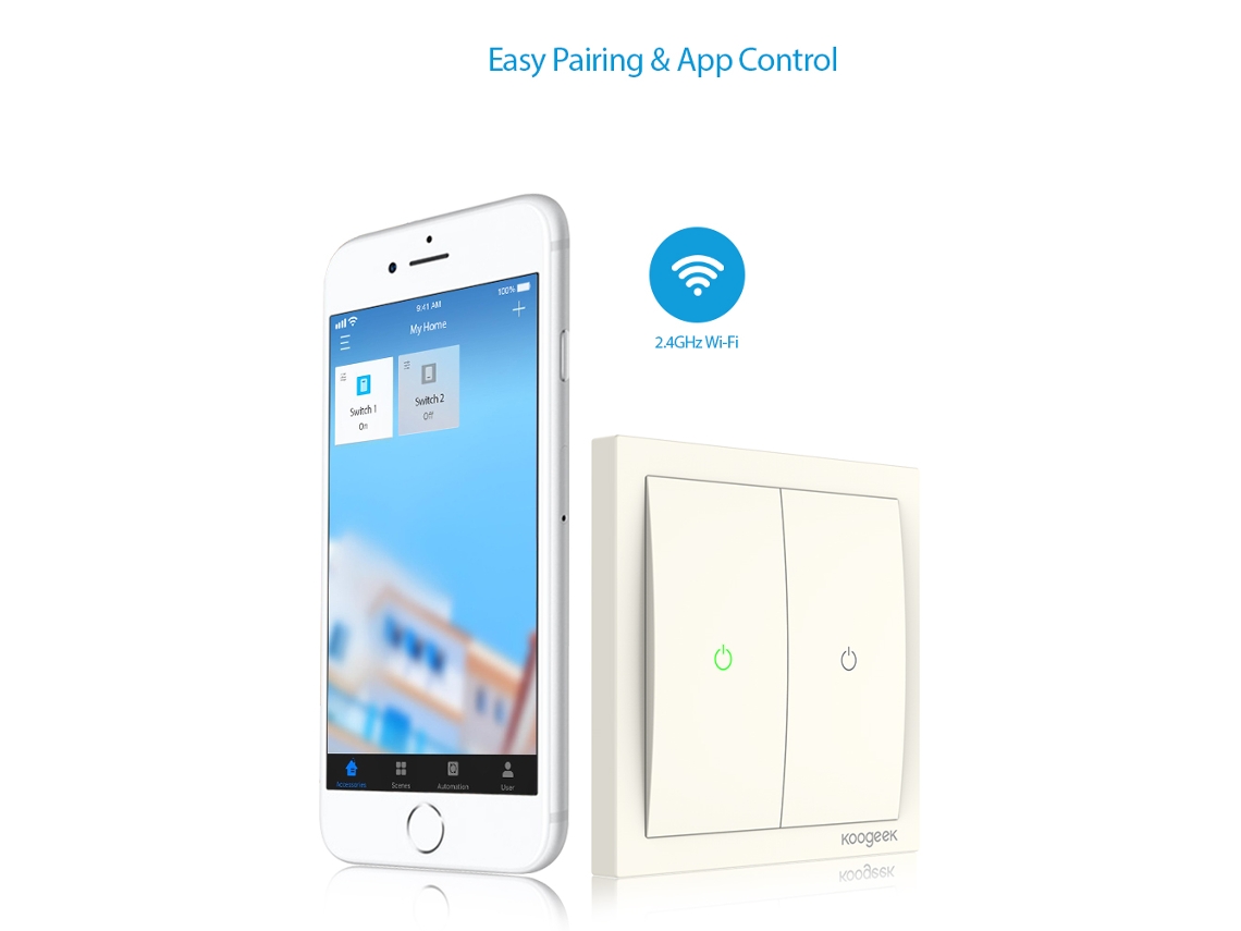 Interruptor inteligente Wi fi com controle remoto EOOCOO