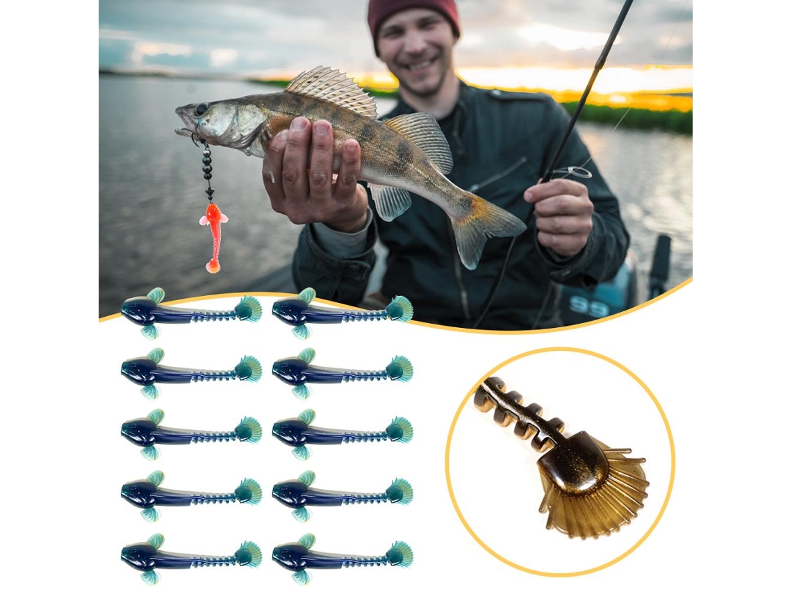 Luya Bait (silicone Material, Bionic Fish Lure) Yuexinghui Fishy Smell Soft Worm Curly Tail Soft Bait