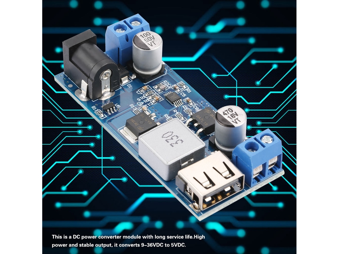 Módulo Conversor Dc-dc Buck 30w 9-36v Para 5v 6a Usb