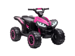 Quad Buggy 12v, 6km/h, Luzes, Metal+pp, 3-5 Anos, Preto/rosa