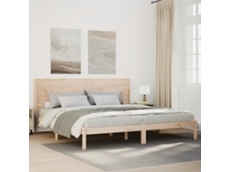 Vidaxl Cama Extra Longa Sem Colchão 200x210 Cm Madeira Maciça