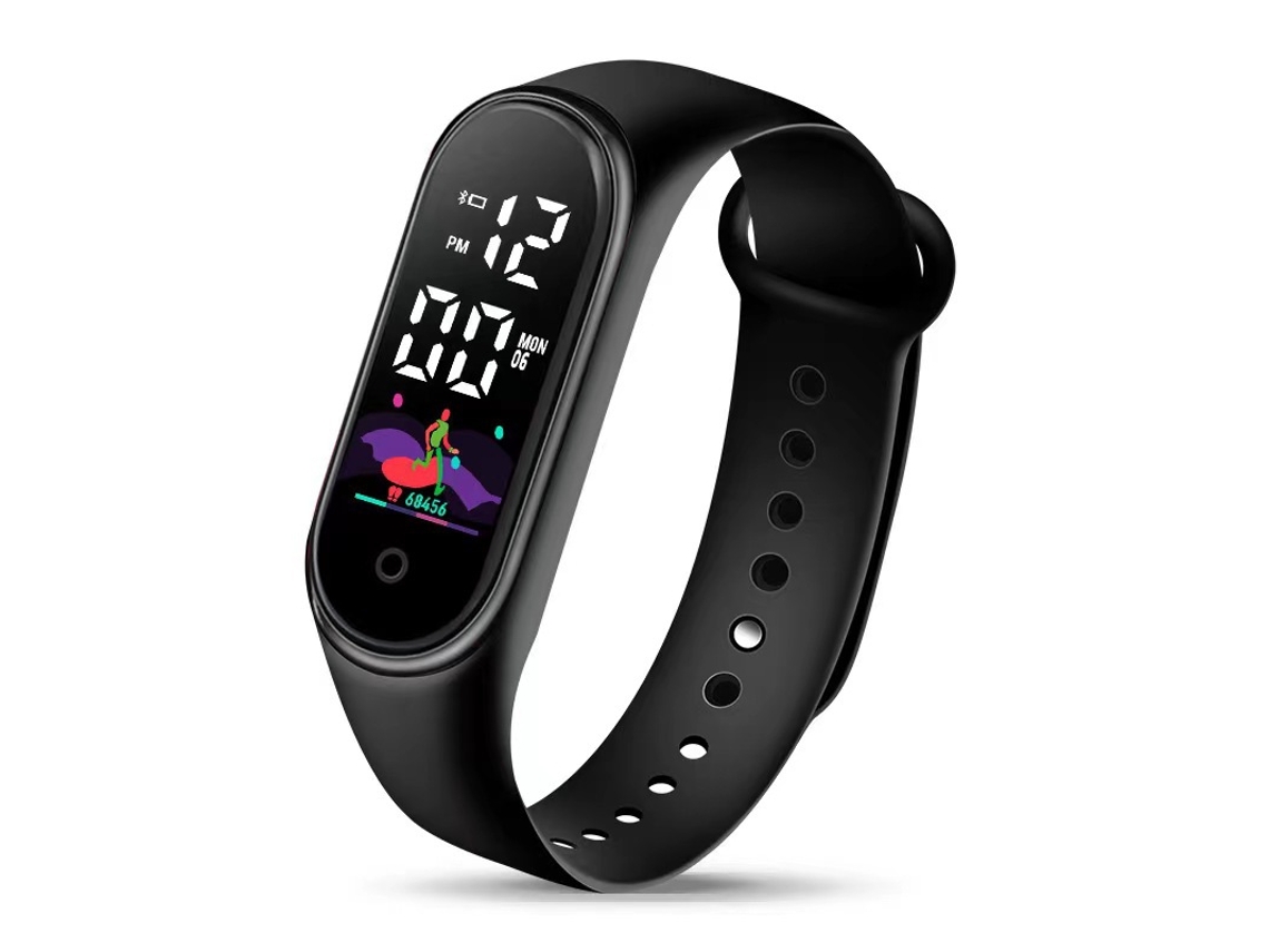 Pulseira Desportiva À Prova D'água Para Crianças Preto 25*