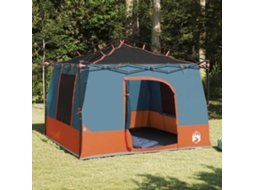 Vidaxl Tenda Interior 6 Pessoa Cinza E Laranja Tafetá