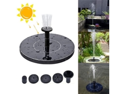 Fonte Solar Com Bomba Autoportante E Bebedouro Flutuante Para Pássaros No Jardim.