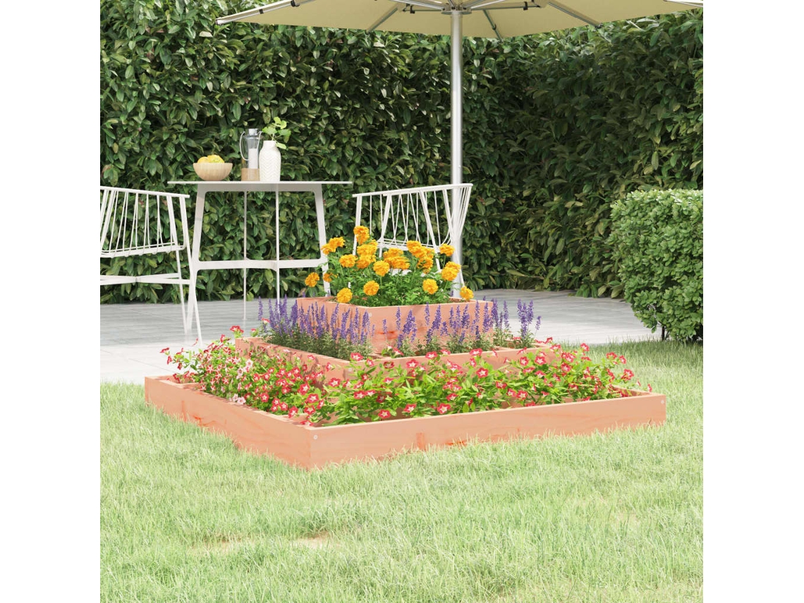 Vidaxl Vaso/floreira 80x80x27 Cm Madeira De Douglas Maciça