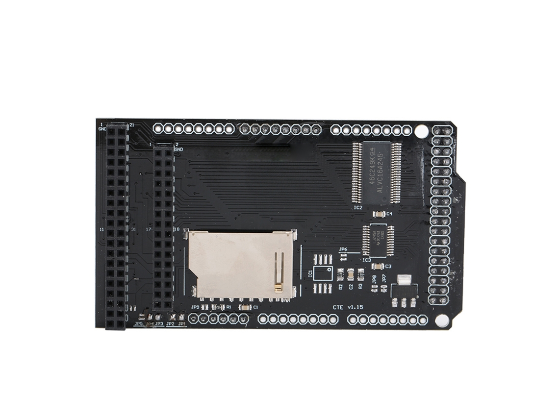 Placa de expansão para Arduino Mega 2560, display LCD TFT de 2,8/3,2 polegadas, luz negra e dourado