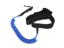 Corda De Segurança Para Prancha De Surf Tpu Elástica Helicoidal Confortável Com Ajuste Na Cintura Azul Branco
