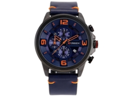 Reloj Hombre Curren De Cuero Pu De 6 Manecillas Con Calendario De Cuarzo Impermeable