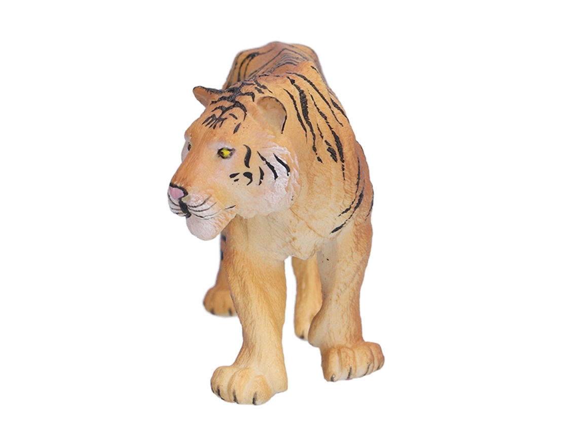 Figura de tigre em PVC resistente a impactos, modelo ATS, ideal para quarto, escola e educação.