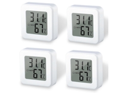 Conjunto De 4 Mini Termômetros E Higrômetros, Termômetro E Higrômetro Digital Lcd Para Ambientes Internos, Termômetro De Ambiente Com Medidor De