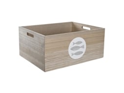 Caixa Decorativa Dkd Home Decor 50 X 40 X 22,5 Cm Espirais Madeira Mdf Mediterrâneo