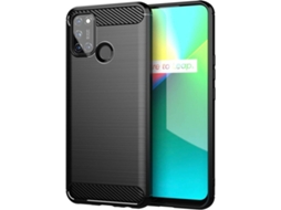 Capa Oppo A53 LMOBILE Silicone Carbono Preto